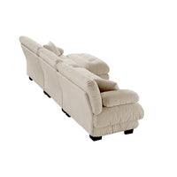 The BEULAH — Modular L-Shape Chenille Sofa in Light Coffee
