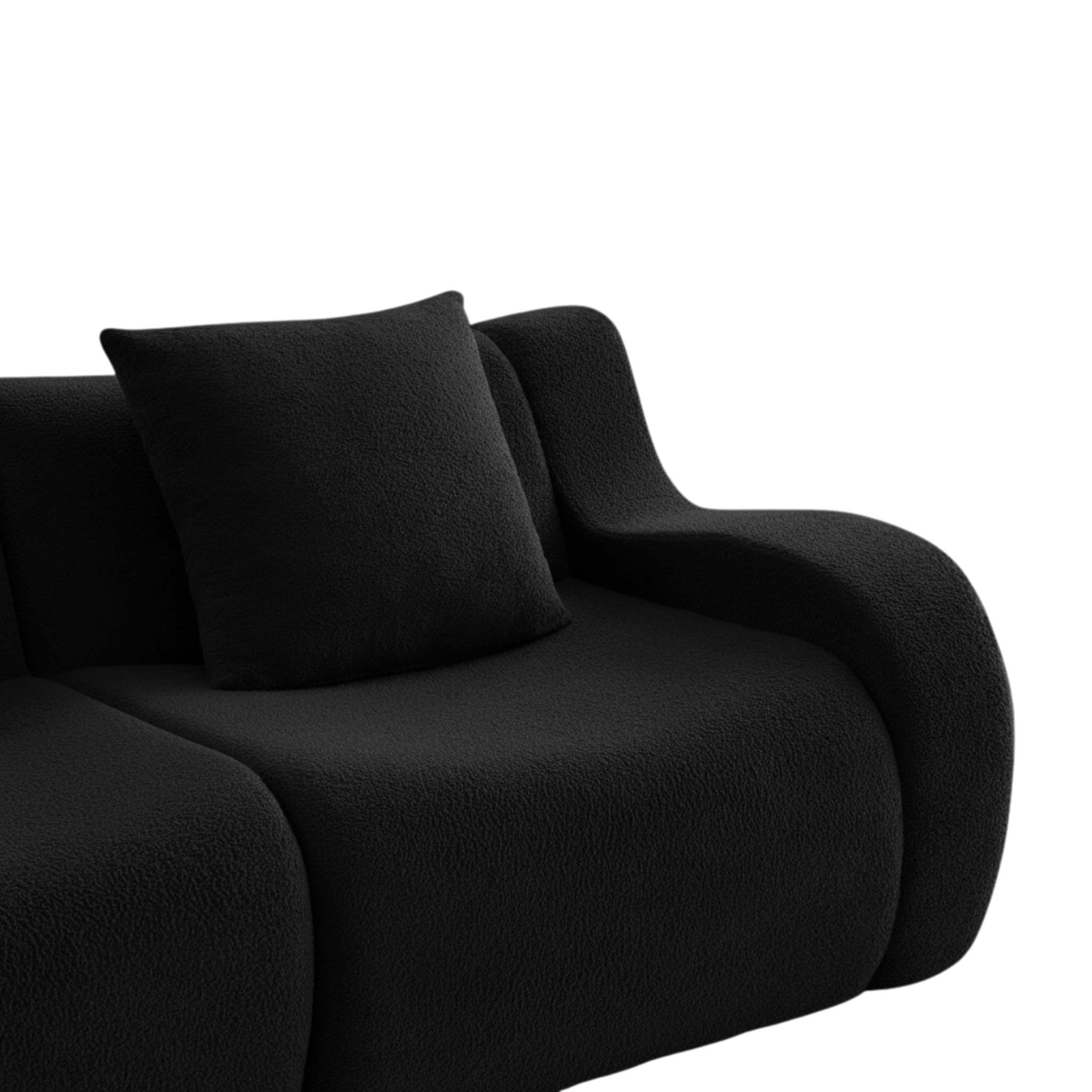The Teddy — Modular Boucle Sofa in Black