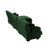 The BEULAH — Modular L-Shape Chenille Sofa in Green