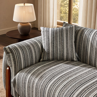 The KAVOD — 3-Seat Striped Chenille Sofa