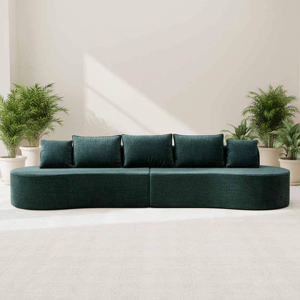 Green Sofa Front Shot