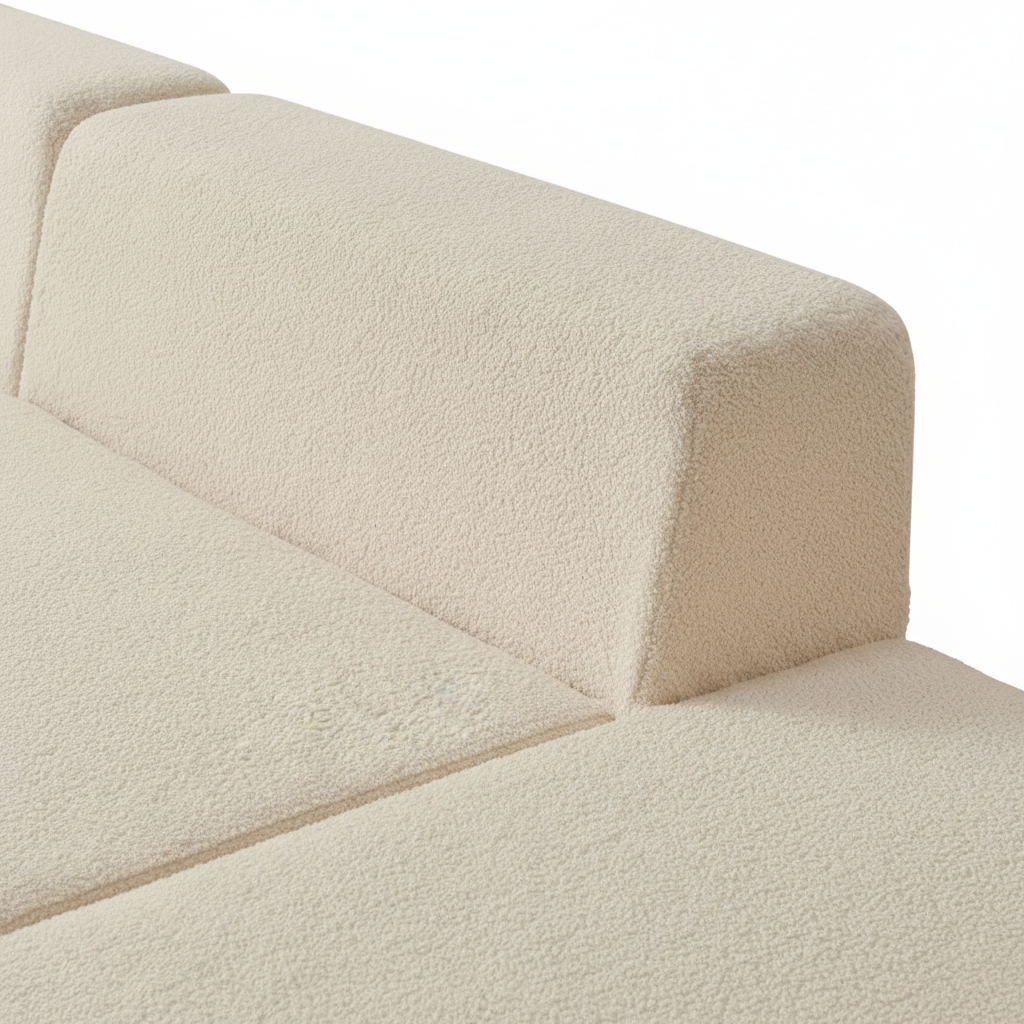 L-Bouclé - Armrest Close-up