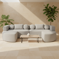 Light Grey Sofa Front Shot Light Stone