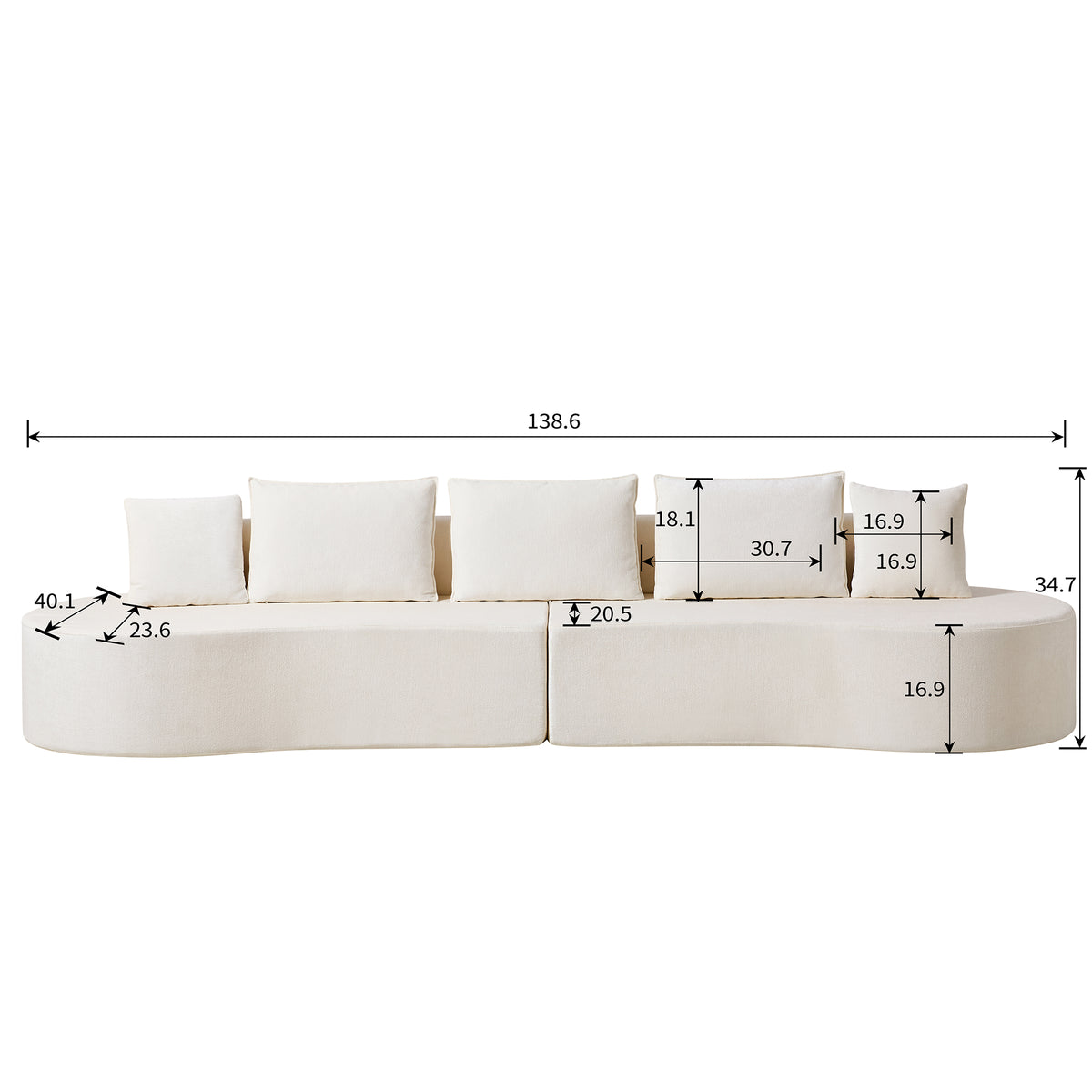 The Sinai — Modular Sofa in White