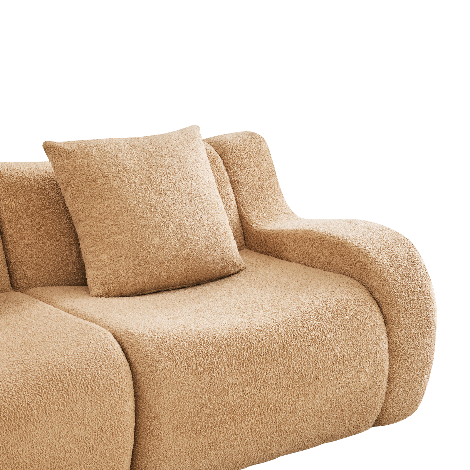 The Teddy — Modular Boucle Sofa in Camel
